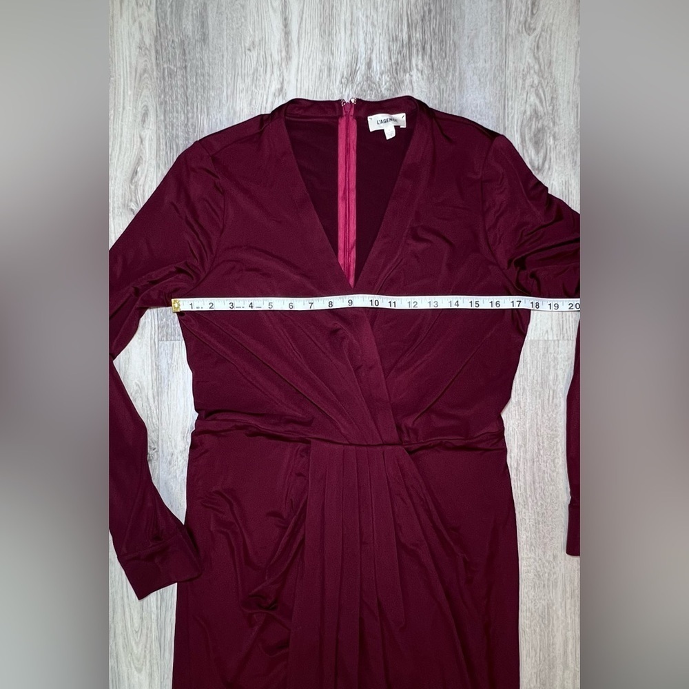 L'Agence Women's Red Thea Twist Front Column Gown Size 8 - Picture 6 of 10